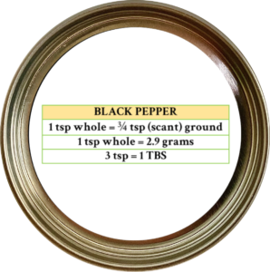 Black Pepper (Piper nigrum)