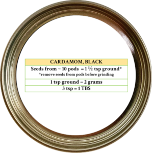 Cardamom, black (Amomum subulatum)