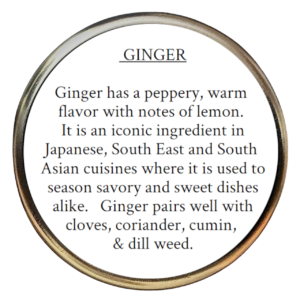 Ginger (Zingiber officinale) 