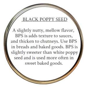 Poppy Seed, Black (Papaver somniferum nigra)