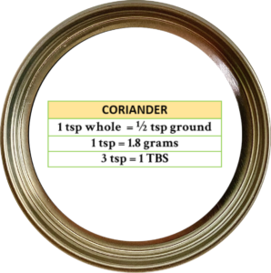 Coriander Seed (Coriandrum sativum) 