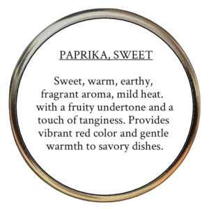 Paprika, Sweet (Capsicum dulcis)