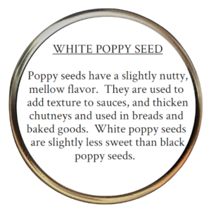 Poppy Seed, White (Papaver somniferum album)