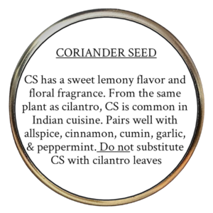 Coriander Seed (Coriandrum sativum) 